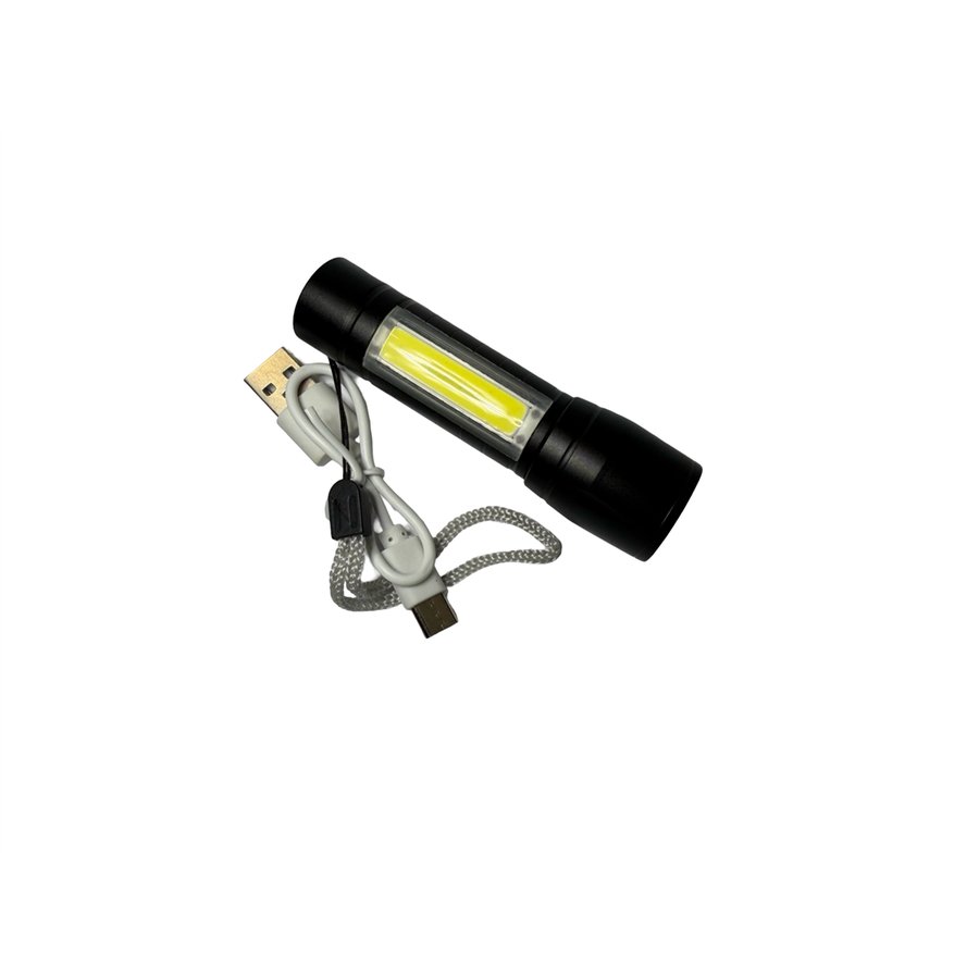 HARD UNIT ALUMINIUM TORCH, USB RECHARGEABLE
