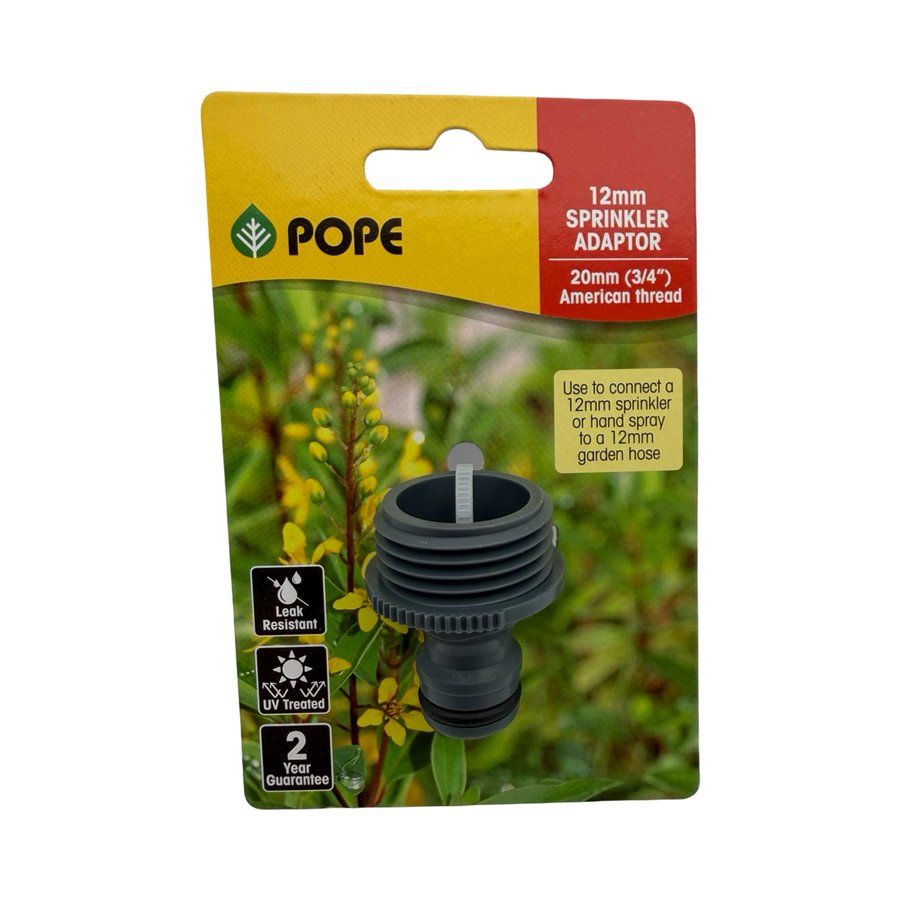 POPE 12MM SPRINKLER ADAPTOR 3/4 GHT