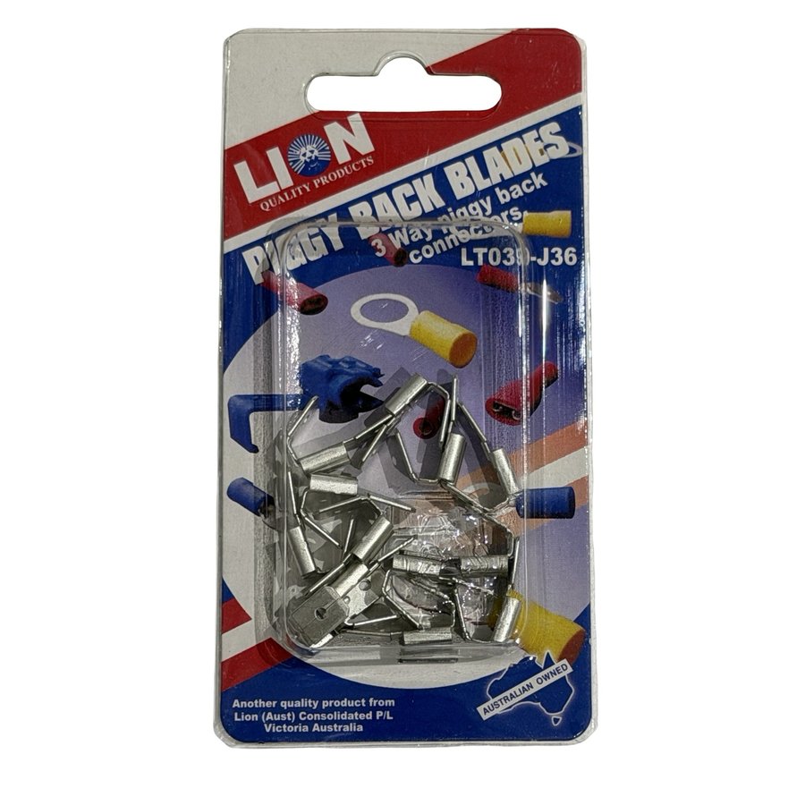 LION BRASS PIGGY BACK CONNECTORS 13 PACK