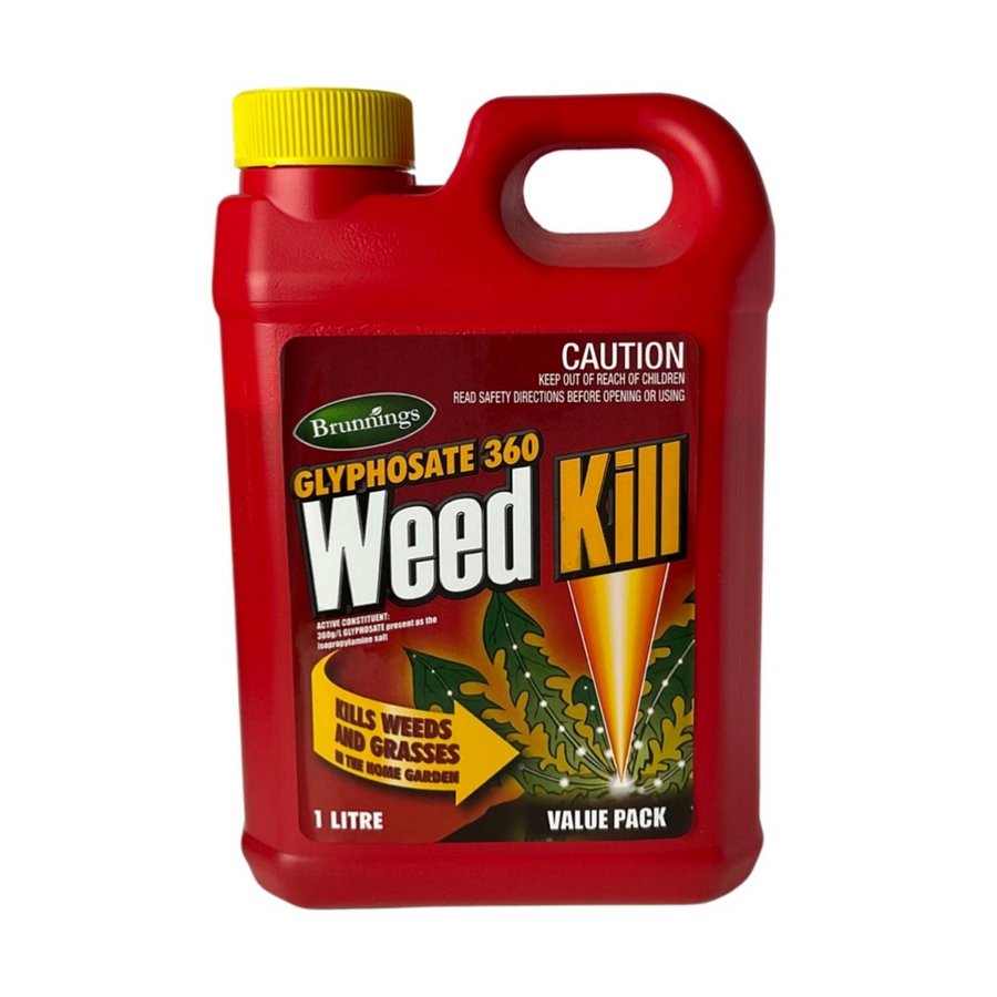 BRUNNINGS GLYPHOSPHATE 360 WEED KILLER CONCENTRATE 1L