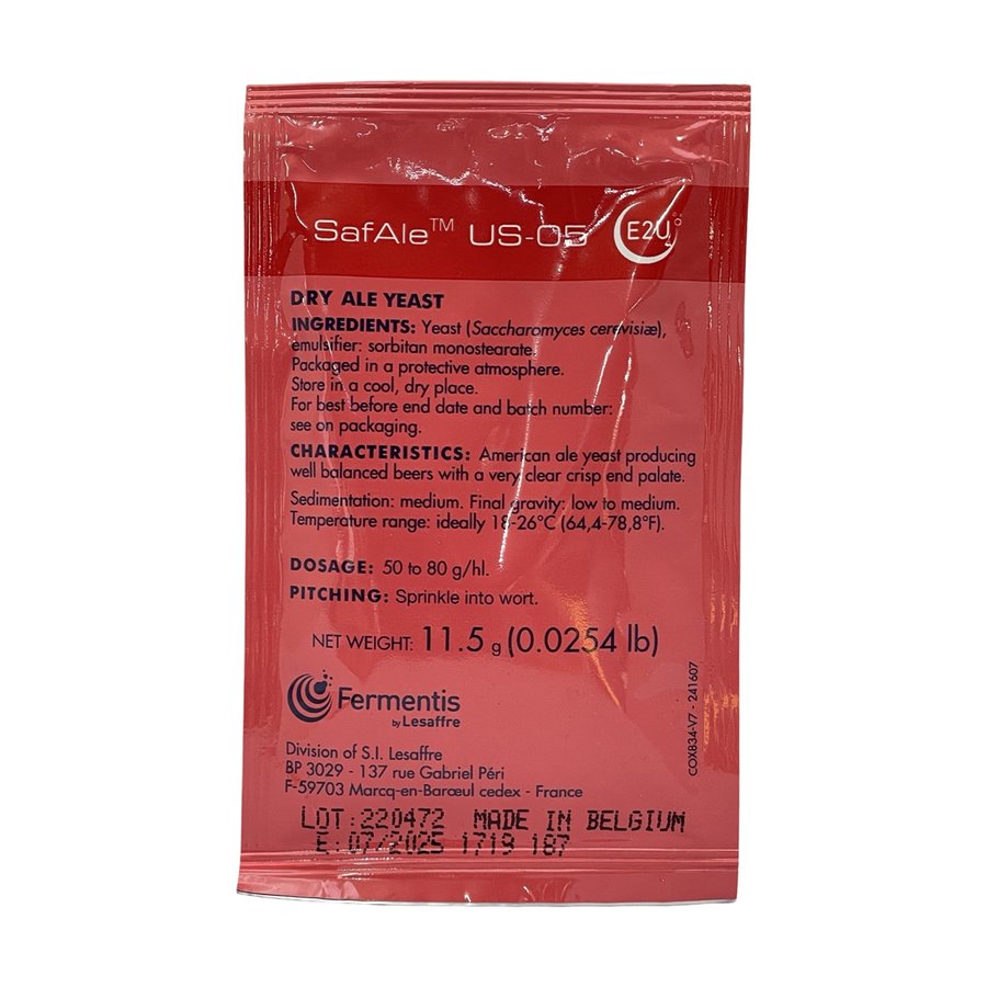 US-05 SAFALE ALE YEAST 11.5G