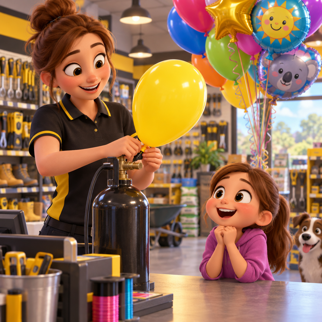 Helium Balloons Filled In Store