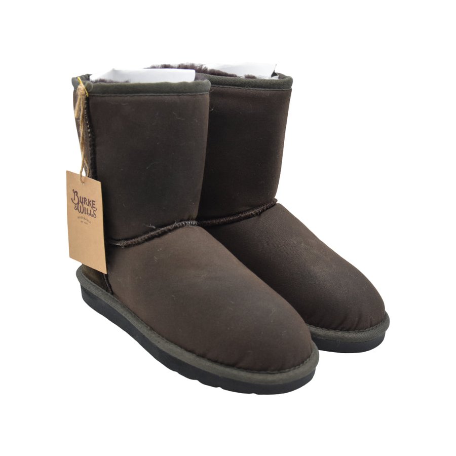 BURKE & WILLS WOOLLY OILSKIN BOOTS - SIZE 7